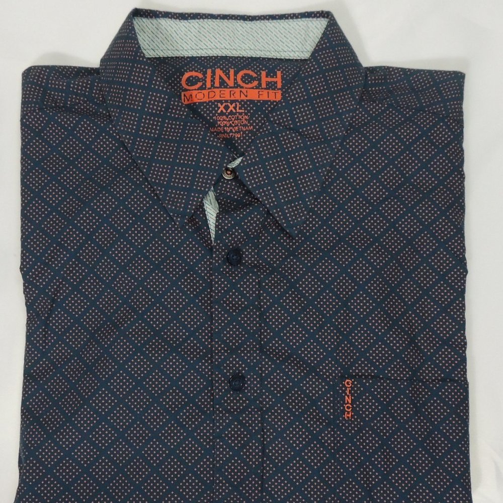 Cinch Men's  Long Sleeves Button Up Shirt Sz XXL Modern Fit